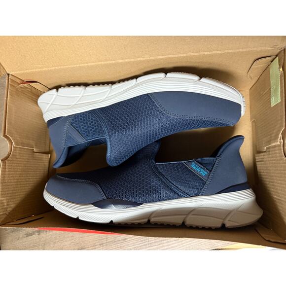 Skechers Men’s Equalizer Swift Fit Slip-On Sneakers Size 9 Navy - Picture 7 of 12